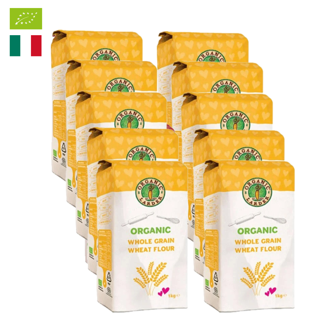 Organic Larder Organic All Purpose Whole Wheat Flour 10kg, Vegan