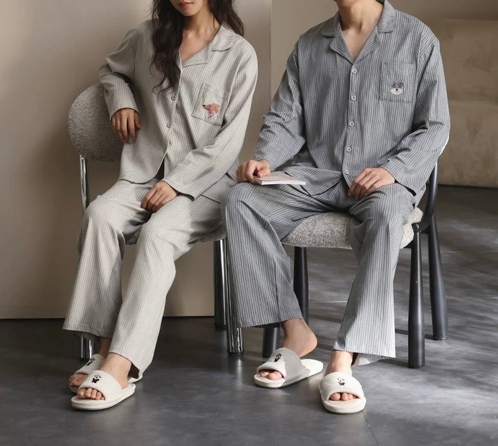 طقم زوجي قطني 