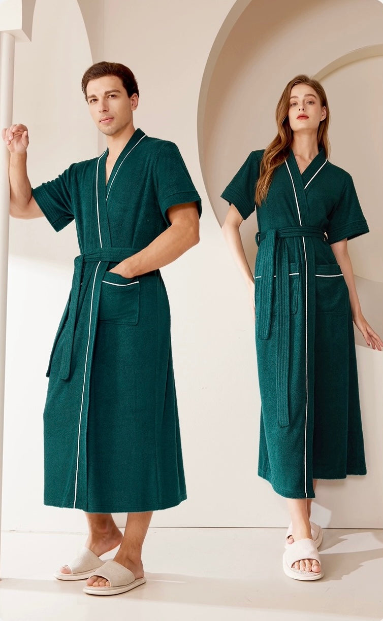 Cotton couple robe set 