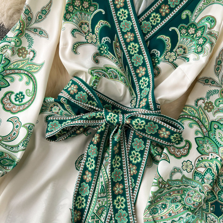 Spanish spring dress with belt 