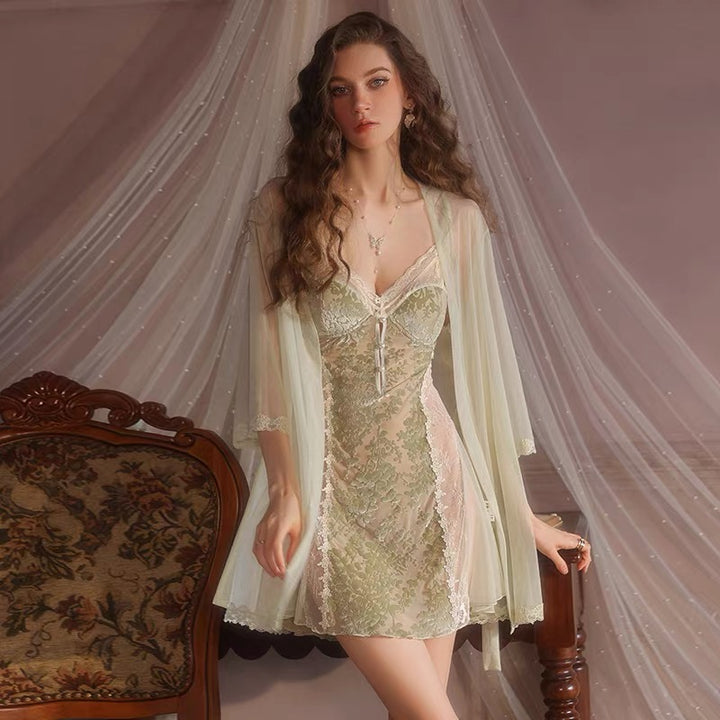 طقم مخملي شمواه دانتيل