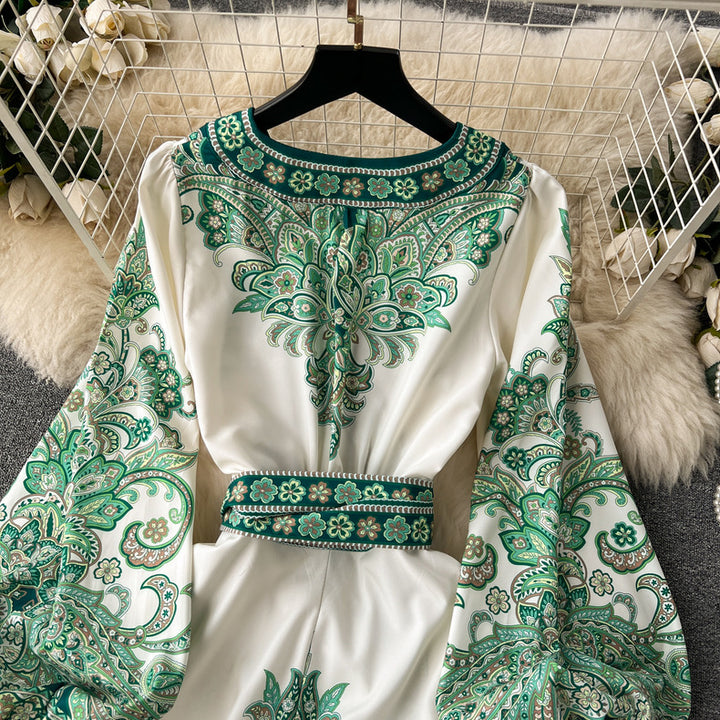 Spanish spring dress with belt 