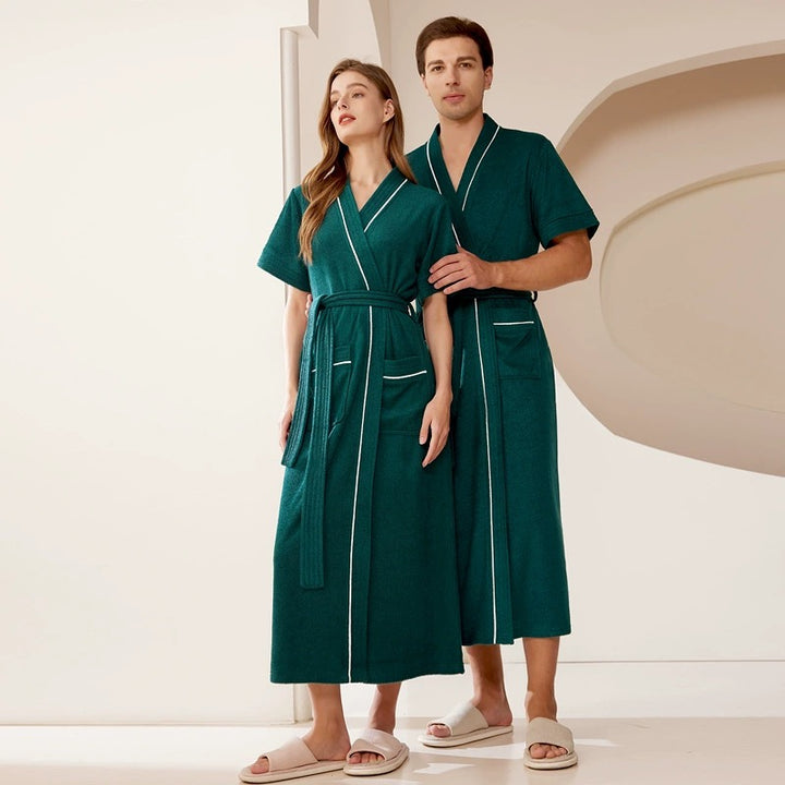 Cotton couple robe set 