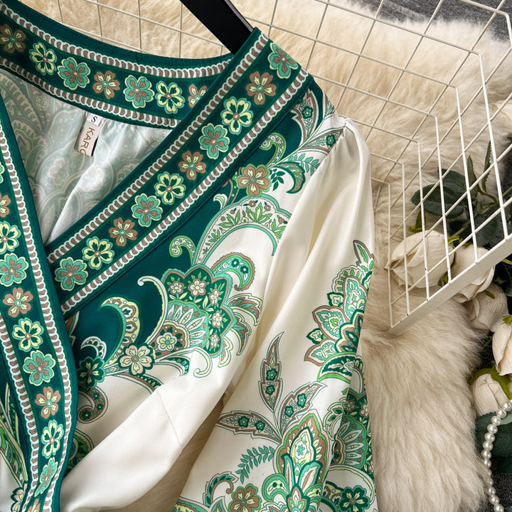 Spanish spring dress with belt 