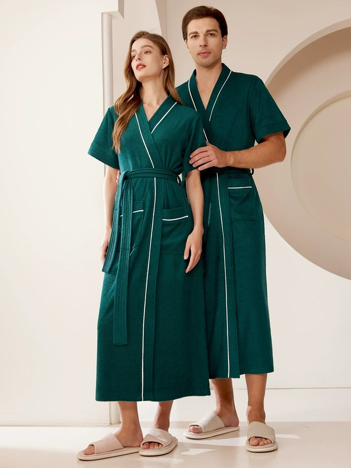Cotton couple robe set 