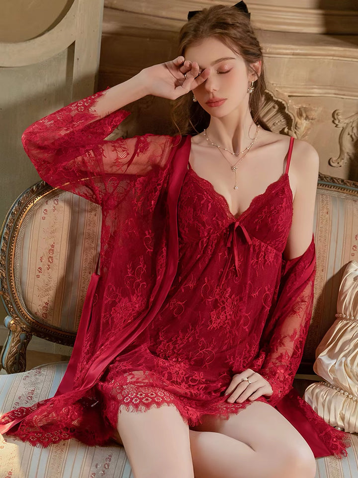 Soft lace bridal set