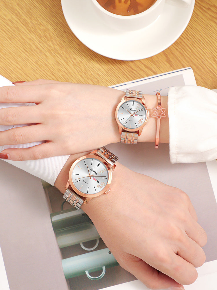 <transcy>Luxury quartz watch set</transcy>